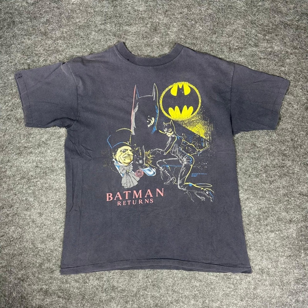 1991 Batman‎ Returns Movie T Shirt Vintage Mens Size Large SSI DC Comics